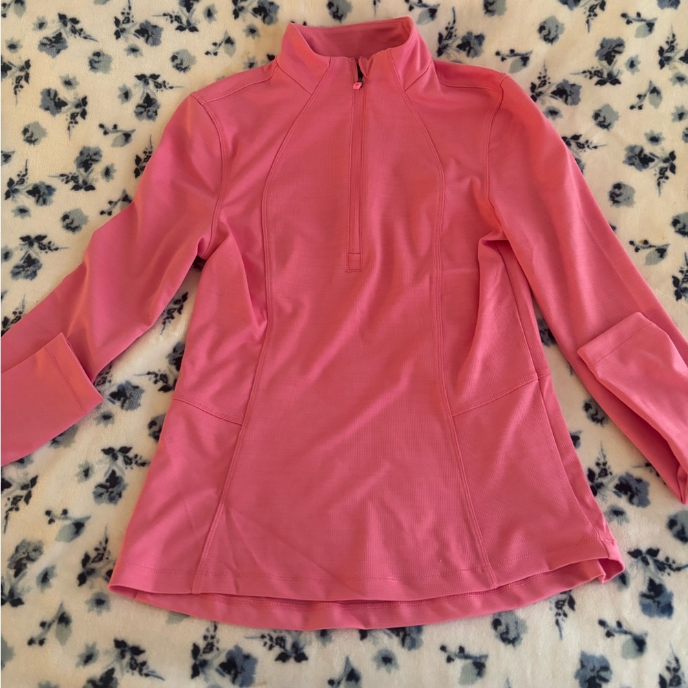 Pink Quarter-Zip Pullover